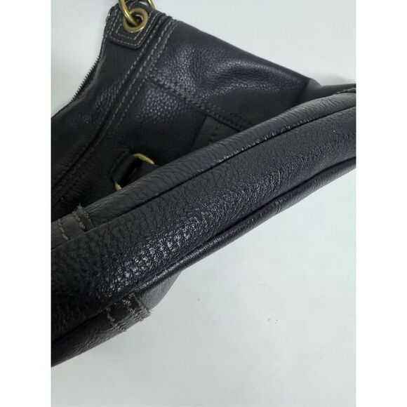 The Sac Kendra Pebbled Black Leather Crossbody Bag Adjustable Strap - Picture 11 of 12